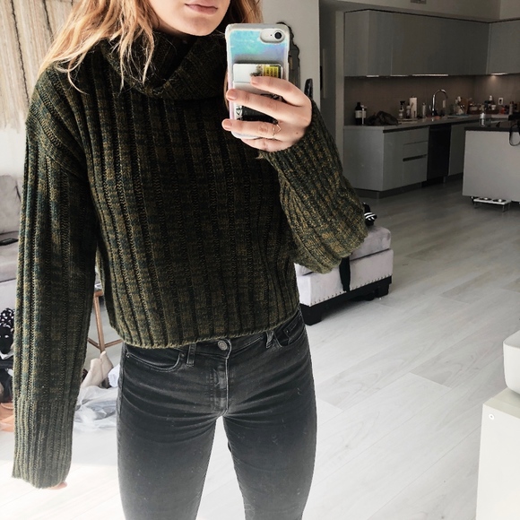 Urban Outfitters Sweaters - Olive Chunky Knit Sweater